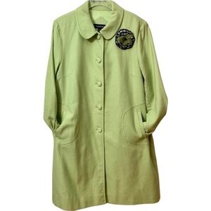 1 Madison Cotton Lime Green Long Spring Fall Jacket Blazer Size Large